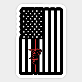 Faith, American Flag, Nurse, Doctor, Christian, Believer Sticker